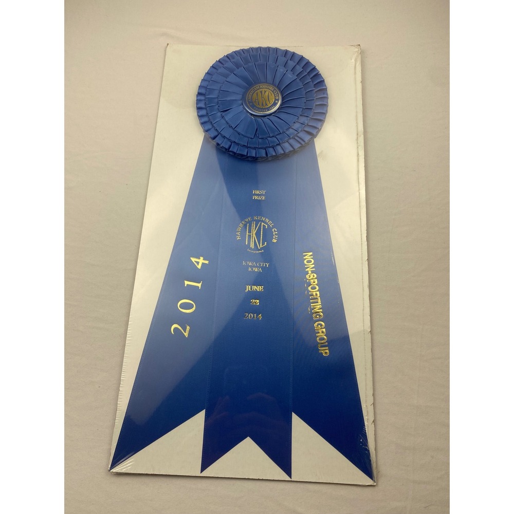 AKC First Prize Blue Ribbon Hawkeye Kennel Club Non-Sporting Group 2014 Iowa